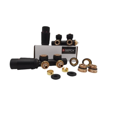 DUOPLEX DOLNY 50 ZAWÓR DO GRZEJNIKA KOMPLET CZARNY